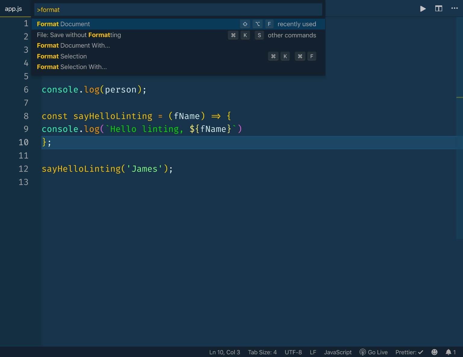 Visual studio code prettier настройка