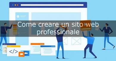 creare un sito web professionale