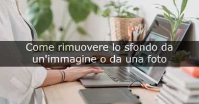 rimuovere sfondo immagine