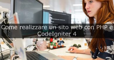 realizzare un sito web con PHP e CodeIgniter 4